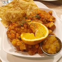Amazing curry chickpeas with tofu  at Lola Rosa - Milton in Montreal