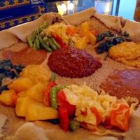 Vegan injera. at Bonna Annee in Abu Dhabi