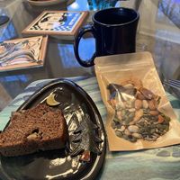 Banana Bread with Eddies Humbug Trail mix   #Veganuary at Throop Soups in Throop