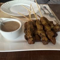 Vegan satay   at Garuda in Makati