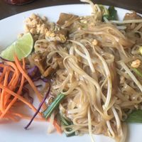 Mock Duck Pad Thai (vegan)  at Red Basil in Rutherford