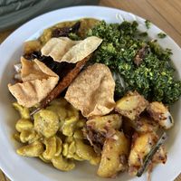 Delicious! Eggplant Moju, devilled potato, mallum, cashew curry and Dahl curry. Really good! All you can eat, $17.95  at Serendib in Kingsbury