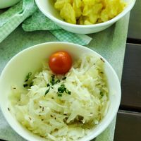 Coleslaw and potato salad at Biergarten am Chinesischen Turm in Munich