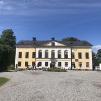 Castle seen from outside   at Taxinge Slottscafe in Nykvarn