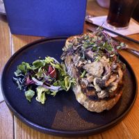 Garlic mushrooms on sourdough bread. - delicious and fresh    at Chapel Street Bar & Kitchen in Llangollen