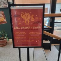 Fall menu at Three Ships Coffee Roasters in Norfolk