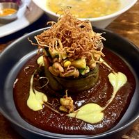 Stuffed poblano   at La Luna @ La Fonda in Taos