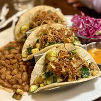 Vegan tacos   at La Luna @ La Fonda in Taos