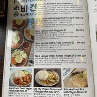 Vegan menu  at Moginum Restobar in Kota Kinabalu