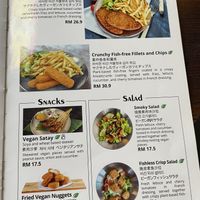 Vegan menu  at Moginum Restobar in Kota Kinabalu