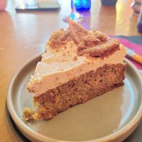 Carrot cake at Estamos Sembrados in Malaga