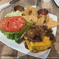 impossible burger: sub vegan mayo and vegan cheese - order it “all vegan"  at Swami's Cafe in San Diego