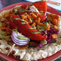 Vegan flatbread kebab at Lounges - Perico Lounge in Ramsgate