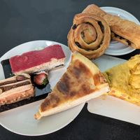 Pick of the bunch are the vanilla tart and the strawberry cream thing, but all of it was delicious at La Mauvaise Herbe in Paris