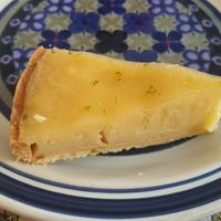 A slice of the tarte citron - at home at La Mauvaise Herbe in Paris