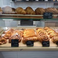 Some different pastries at La Mauvaise Herbe in Paris