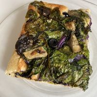  Foccacia artichowks merinés et epinards  at La Mauvaise Herbe in Paris