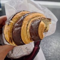 Praline croissant at La Mauvaise Herbe in Paris