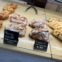 Pain et croissant aux amandes   at La Mauvaise Herbe in Paris