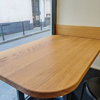 Seats inside at La Mauvaise Herbe in Paris