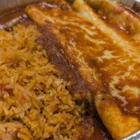 Bean burrito, vegan cheese quesadilla, and rice at Cinco de Mayo in Palm Coast
