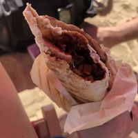 Vegan Tandoori Wrap at the beach - very yummy   at Krokodü am CopaBeach in Vienna