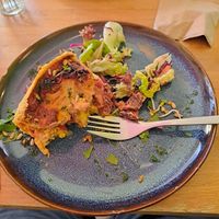 Vegan quiche with salad. at HappenPappen in Hamburg