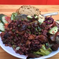 The HappenPappen salad. I are some of it before I thought to take the photo, but it shows the lovely variety of vegetables in it! at HappenPappen in Hamburg