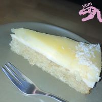 You have to try this cake !!! Something with lemon and coconut.  at HappenPappen in Hamburg