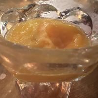 Passion fruit orange blossom sorbet   at Honey Road in Burlington