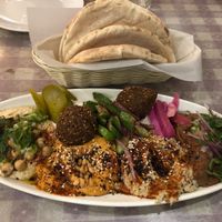 Mezze platter (sub Ful for Lebna to make it vegan) at Beit Rima in San Francisco