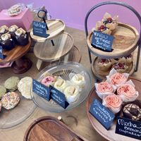 About half of their display case  at Sweet Haven Bakery in Citrus Heights