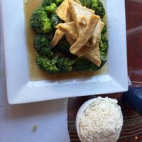 So yummy! This dish was under stir fry and called broccoli something  at Lotus Asian Bistro in Davenport