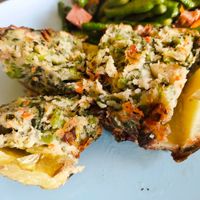 Texture of fried bitter gourd Yong Tau Foo superlicious at Eight Immortals Vegetarian 八仙素食园 - Jurong E in West Singapore