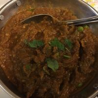 Eggplant and lotus leaf at Everest Cuisine in Rapid City
