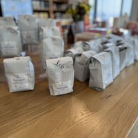 Coffee Display  at Lavender & Honey Espresso Bar in Redondo Beach