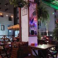 Inside and outside seating at New Kebabel in Sao Paulo