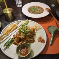 Pad thai and thai soup  at Maha Vegetariano in Da Nang