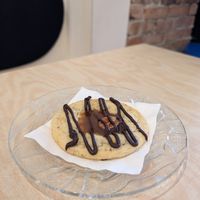 Chocolate caramel pecan cookie at Café Mila  in Quebec