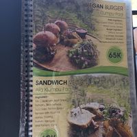 Vegan menu at Klumpu Padi Terrace in Ubud