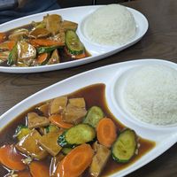 Ginger chicken at Vegan Lovers in Macau