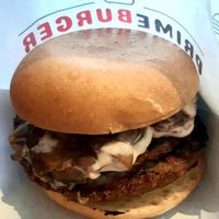 "San Francisco" -burger with two beyond meat patties at Prime Burger - Thanon Khao San in Bangkok