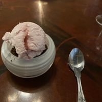 Taster menu Brownie and ice creamm  at The Priory Hotel in Louth