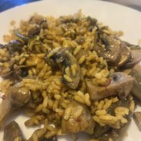 Paella de verduras (arroz blanco )  at La Mandragora in Valencia