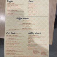 Menu 2  at The Wafflery in Charlotte