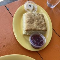 Biscuit with vegan butter and jellyy  at The Wafflery in Charlotte