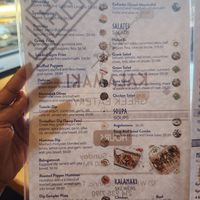 Menu at Kalamaki Greek Eatery in Anna