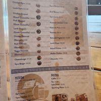 Menu at Kalamaki Greek Eatery in Anna