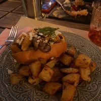 Salty Maritozzo with onions and mushrooms   at Magnebevo e sto a Ostiense in Rome