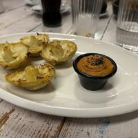 Artichoke flowers  at Bistro Bosch in Mallorca